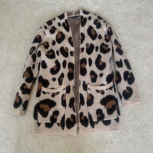 Vicidolls leopard print oversized cardigan